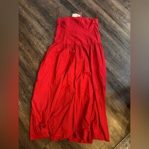 Abercrombie & Fitch Red Drop waist Maxi Dress